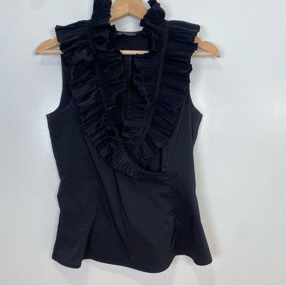 Adrianna Papell Black Ruffled Top - Picture 8 of 14